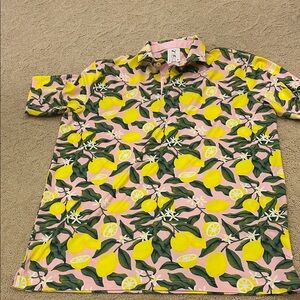 Puma Pink Lemon Floral Polo Shirt